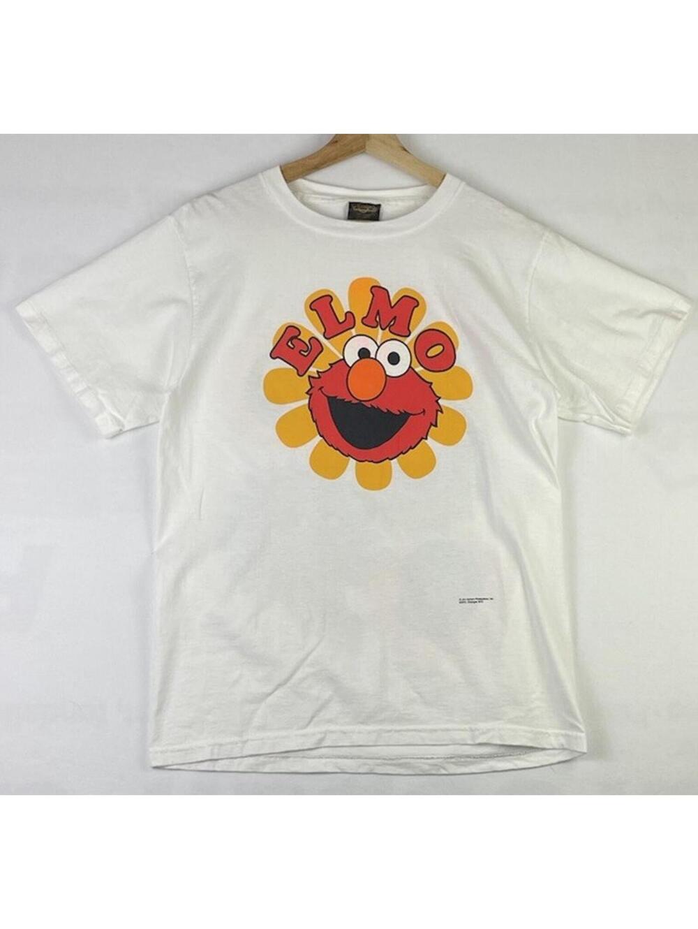 Vintage Elmo Sesame Street Cast Jim Henson Double-Sided Changes T shirt Sz M